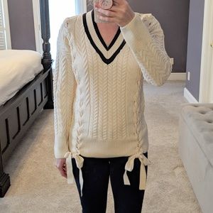 Lace Up Sweater